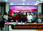 Mantap! Komitmen Berantas Narkoba, Polres Berau Musnahkan 1,5 Kilogram Sabu