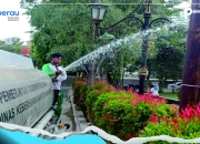 Satgas Pertamanan Lakukan Perawatan Taman Steenkolen Teluk Bayur