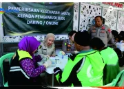 Sambut Hari Bhayangkara ke-79, Polres Berau Gelar Pemeriksaan Gratis Driver Ojek Online
