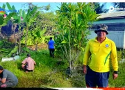 Jelang Agustusan, Warga RT 02 Kelurahan Rinding Bersihkan Pemakaman Umum