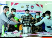 Polres Berau Musnahkan 851 Gram Sabu, Hasil Ungkapan 7 Kasus