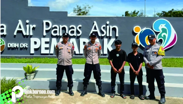 Polsek Talisayan Amankan Wisata Air Panas Pemapak Selama Nataru