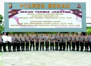 Kapolres Pimpin Sertijab, Kasat Lantas Dan Kapolsek Gunung Tabur Berganti